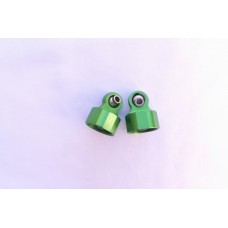 Upper Alloy Shock Caps - GREEN - 2Pcs | Rovan Sports